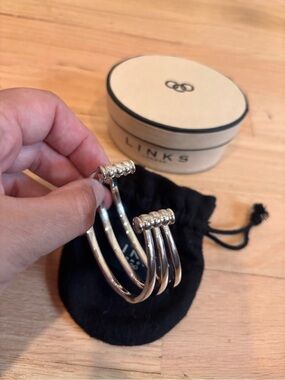 LINKS OF LONDON Three-Row Cuff Bracelet in box